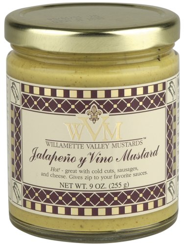 Willamette Valley Mustards And Marinades Jalapeno Y Vino Mustard, 9-Ounce Jars (Pack of... by Gourmet Burgers
