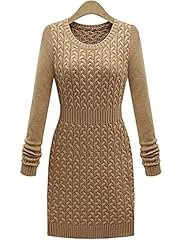 Sexy Sweater Wool/Knit Round Neck Jumper/Mini Dress 