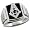 Sterling Silver Men's Black Onyx Masonic Ring w/ CZ Stones & Frosted Sides, 5/8 in. (16mm) wide, size 8