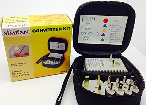 Simran sm-1875kit international worldwide travel kit wi…