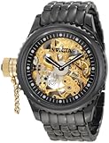 Invicta Men's 1924 Russian Diver Mechanical Gold Tone Skeleton Dial Black Ceramic Watch Invicta Men's 1924 Russian Diver Mechanical Gold Tone Skeleton Dial Black Ceramic Watch
