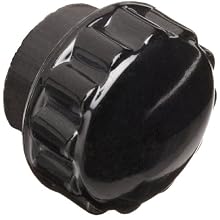 Davies Thermoset Round Grip Utility Knob, Flute Rim, Threaded Hole, 1/4"-20 Thread Size X 3/8" Thread Length, 7/8" Diameter (Pack of 10)