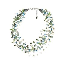 Multistrand Illusion Genuine Peridot Necklace