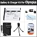 Battery & Charger Kit For Olympus Digital Camera Includes Replacement Extended (800mAh) LI-70B Battery + Ac/Dc Rapid Travel Charger + LCD Screen Protectors + USB 2.0 SD Reader + Mini Tabletop Tripod +MicroFiber Cloth