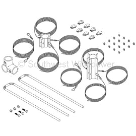 45' Air Guyed Tower Kit for Air Wind Generator