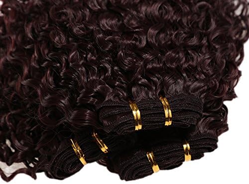 Savena 3pcs/lot 8'' Synthetic Hair Extension 50g/Bundle 99j# Kinky Curly Hair Weaving