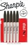 Sharpie Permanent Marker, Fine Point, Black, Pack of 5
