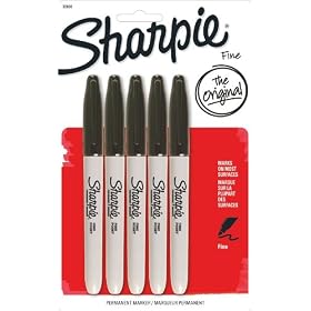 Sharpie Permanent Marker Fine Tip 5 Pack