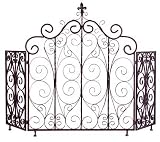 Review   / French Fleur De Lis Orleans Iron Fireplace Screen