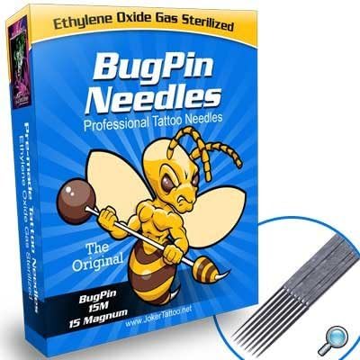 Joker Tattoo Bugpin Tattoo Needles 15 Magnum Box of 50 by Joker Tattoo Supply