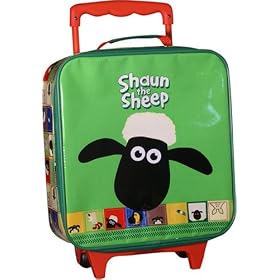Shreds Shaun the Sheep Green Nylon Trolley Case