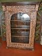 Hand Carved Jaipur Patina Indian Wooden Bookcase / Bookshelf