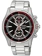 Seiko #SNN247 Men's Stainless Steel Black Dial 100M Chronograph Sports Watch