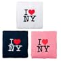Thick Solid Color Embroidery Wristband - I LOVE NY (price for SINGLE PIECE)