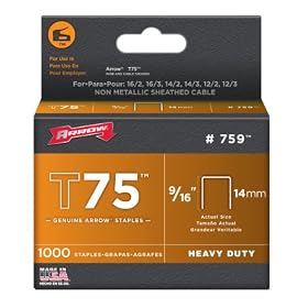 Arrow 759 T75 9/16" staples (1000/Box)