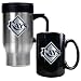 Tampa Bay Devil Rays Stainless Steel Travel Mug and Black Ceramic Mug Set  (Primary Logo)