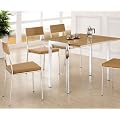 Stafford Glass Drop Leaf Dining Table + 4 Chairs