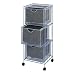 3-Drawer File Cart - Silvertone