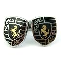 Scuderia Ferrari logo Coat of Arms Black Stripes Cufflinks Cuff Links