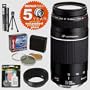 Canon EF 75-300mm f/4-5.6 III USM AF Zoom Telephoto Lens & 6 Year Warranty & Filters & Accessory Kit