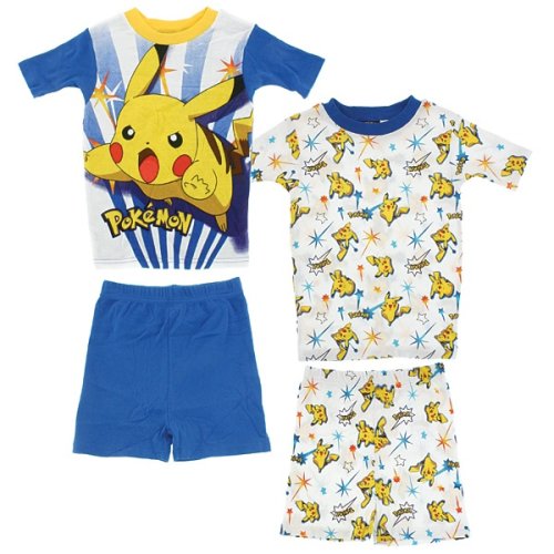 Pokemon Pajamas Set of Two Cotton Shorty Pajamas for Boys (Sizes 4 Only)