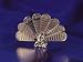 Dollhouse Miniature Brass Fireplace Peacock Fan