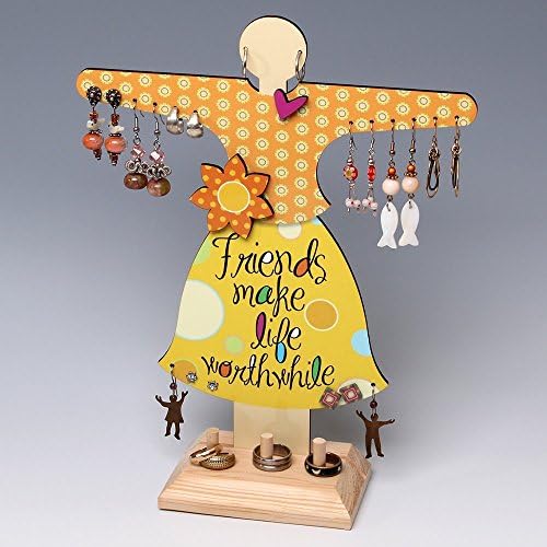 Unique Colorful "Friends" Earring, Ring, and Necklace Diva Girlfriend Display Stand ~ organization has never looked this chic