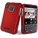 Red Rubberized Hard Case Phone Protector Cover for Motorola Charm MB502 T-M ....