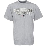 Reebok Grey Double Arched NFL Tee New England Patriots Large