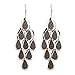 D EXCEED Women's Metal Tear Drop Chandelier Tiered Dangle Earrings, 3.15