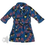 Blue MVP Football Fleece Bath Robe for Toddler Boys