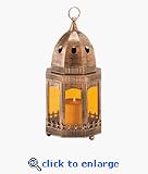 Copper Amber Candle Holder Lantern Light Arabian Night