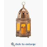 Copper/Amber Candle Lantern