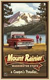 Northwest Art Mall 11 x 17 Poster Mount Ranier Camper by Paul A. Lanquist