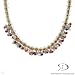 ROBERTO DEMEGLIO Made in Italy Spectacular Necklace With 38.80ctw Precious Stones - Genuine Agates, Amethysts, Crystals, Jades and 5-6mm Freshwater Pearls Made of 18K Yellow Gold and Stainless steel. Total item weight 120.1g Length 15in - Certif