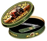 Schrade Tractor Up Tin w/ Green Barlow Single Blade Pocket Knife