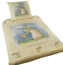 Global Labels G 46 600 WDW1 100K Renforce Bettw&auml;sche, Wei&szlig;t du eigentlich, wie lieb ich dich hab? 100 x 135 cm Bettbezug und 40 x 60 cm Kissenbezug