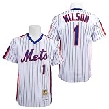 New York Mets Authentic 1986 Mookie Wilson Home Jersey By Mitchell & Ness 44