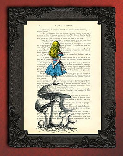 Alice In Wonderland Print Art Painting 7.67x11.61in/19.5x29.5cm-Vintage Art Print Alice In Wonderland Print On Canvas