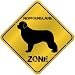 New  Newfoundland Zone - Old / Vintage  Crossing Sign Dog