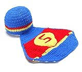 (ビグッド)Bigood ベビー 用 着ぐるみ ベビーコスチューム 寝相 アート ベビー 服 赤ちゃん服 仮装 かわいい ベビーニット帽 新生児 出産祝い ・ 記念撮影 スーパーマン