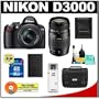 Nikon D3000 10MP Digital SLR Camera with 18-55mm f/3.5-5.6G AF-S DX VR Nikkor Zoom Lens with Tamron 70-300mm Di LD Zoom Lens (Nikon MT) + 16GB Card + EN-EL9a Battery + Nikon Gadget Bag + Accessory Kit