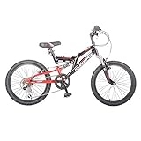 Muddyfox Kids Recoil20 Boys Black/Red 20 Inch