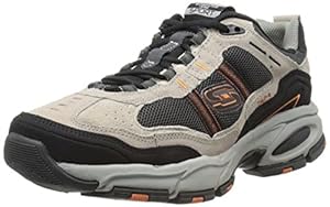 Skechers Sport Men's Vigor 2.0 Trait Memory Foam Sneaker, Taupe/Black, 8.5 XW US