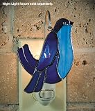 SWITCHABLES SW-147 - BLUE BIRD Stained Glass Night Light Cover - Night Light Fixture Sold Separately