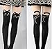 Kitten Print Knee High Length Socks CAT Tail Tattoo Tights Pantyhose