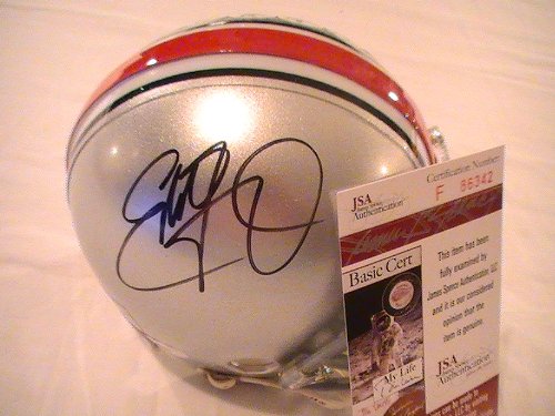 EDDIE GEORGE SIGNED AUTO AUTOGRAPHED OHIO STATE BUCKEYES MINI HELMET W/ COA AND HOLOGRAM JSA