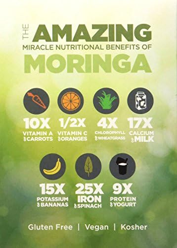 Organic It's Moringa Nutritious Energy Tea Box, Original Flavor, 16 Tea Bags, 1.25 Ounce, 100% Natural, Caffeine Free, Smooth Tasting, Anti-oxidant Rich, Mineral Dense, Healthy Herbal Tea