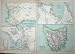 1872 BLACKIE GEOGRAPHY MAPS AUSTRALIA TASMANIA KANGAROO