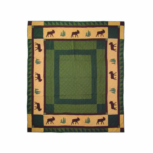 Patch Magic Queen Cedar Trail Quilt, 85-Inch by 95-Inch